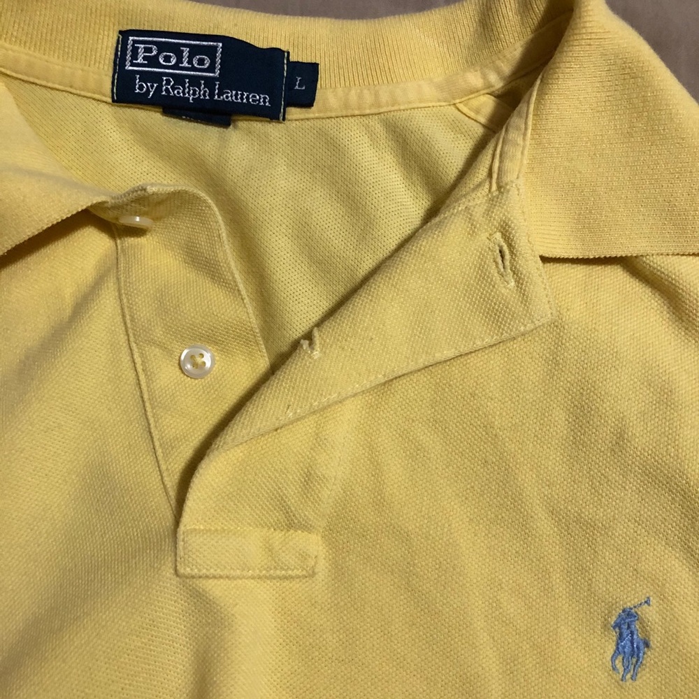 Yellow Polo Ralph Lauren collared shirt